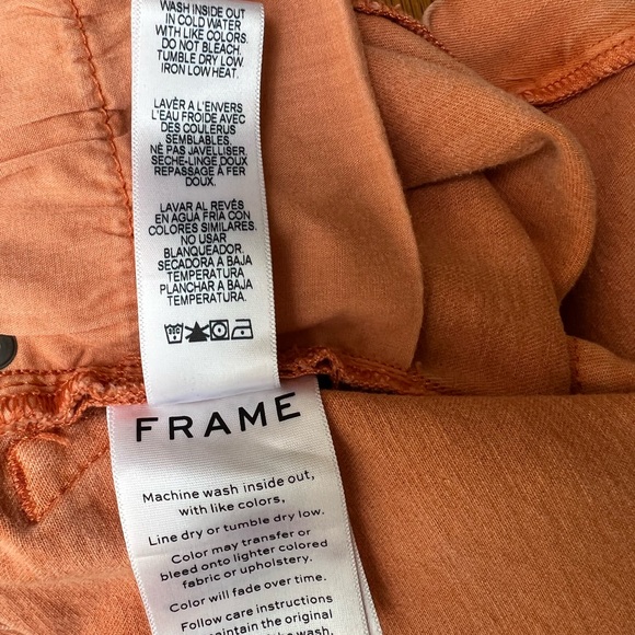 Frame le high skinny| orange crush high waist jeans size 28 - Picture 5 of 6